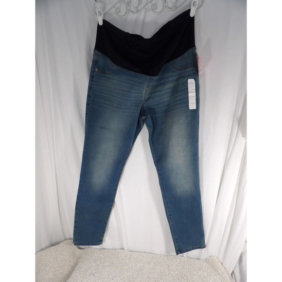 Isabel Maternity By Ingrid & Isabel Womens Blue Maternity Jeggings Jeans 16/33R - Picture 1 of 8